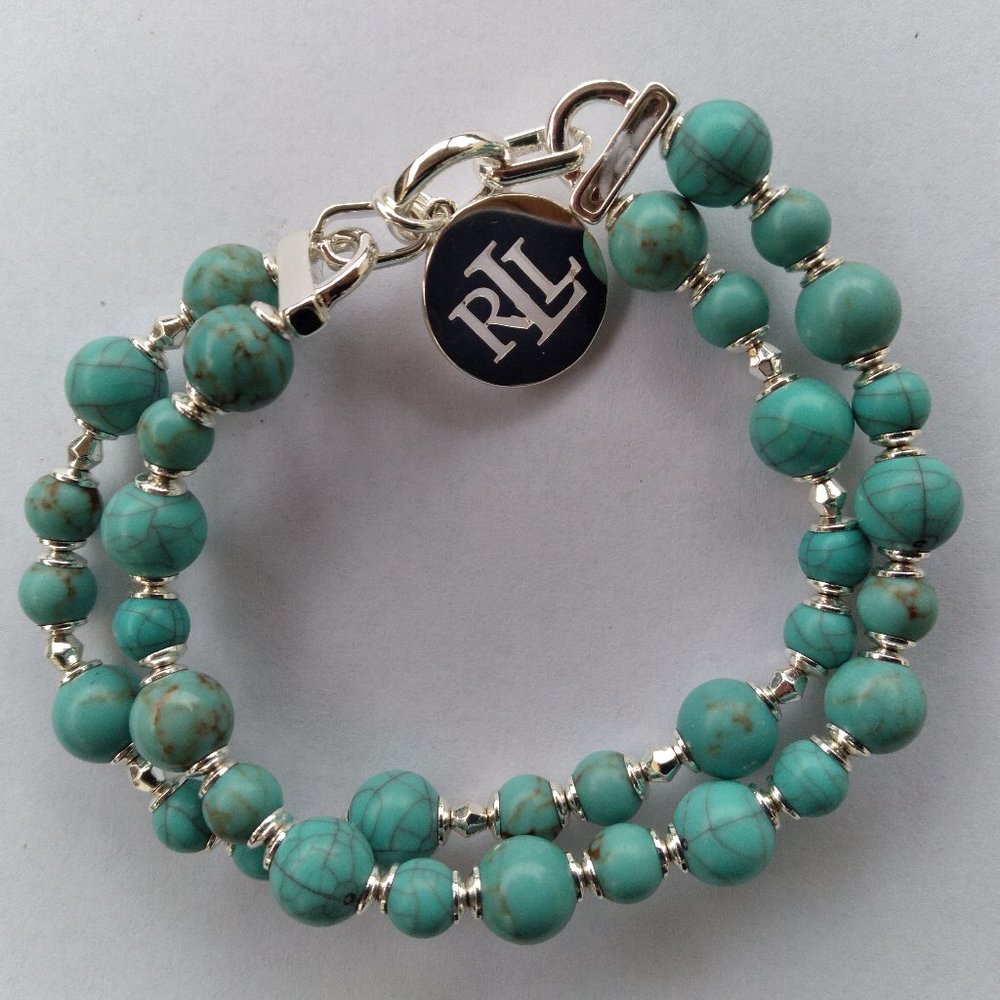 Lauren by Ralph Lauren Double Turquoise Bracelet